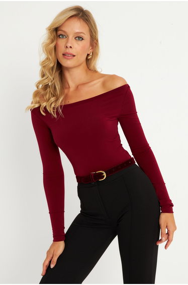 Women's Burgundy Blouse