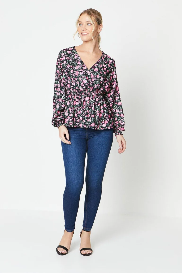 Double Waist Detail Skinny Jeans