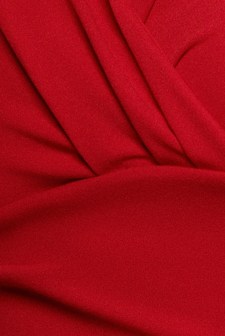 Goddiva Plus Bardot Scuba Jumpsuit - Red - 3