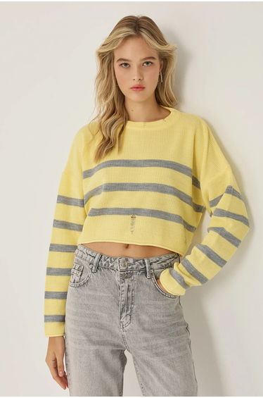 Striped Crew Neck Sweater