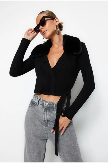 Sweater - Black - Slim fit