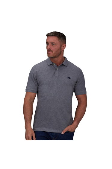 Raging Bull Mens Classic Organic Polo Shirt - Grey Marl