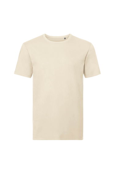 Russell Mens Organic Short-Sleeved T-Shirt - Natural