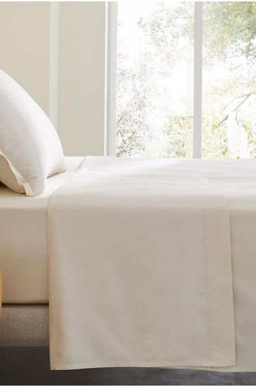 Saria Washed Cotton Sateen Flat Sheet