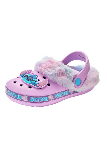 Lilo & Stitch Girls Fur Lined Clogs - Purple