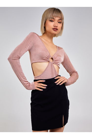 Cut Out Slinky Bodysuit