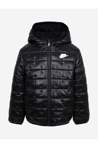 Girls Positive Quilted Jacket in Black