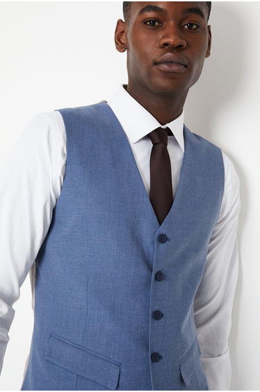 Slim Fit Peak Lapel Wedding Waistcoat