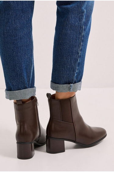 Wide Fit Maias Block Heel Chelsea Boots product thumbnail 3