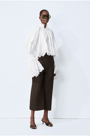 Simply Refined Brown High Waist Gold Button Pants