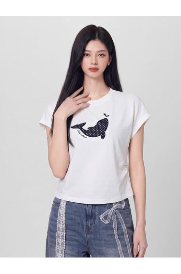 Women's Whale Graphic Short Sleeve T-Shirt