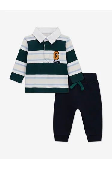 Guess Baby Boys Rugby Top and Joggers Set in Navy