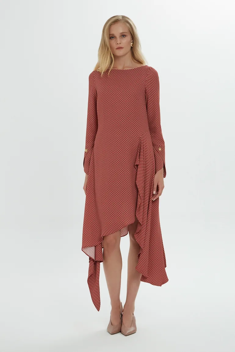 asymmetrical polka dot dress Asymmetrical Polka Dot Dress – MissChicFashion