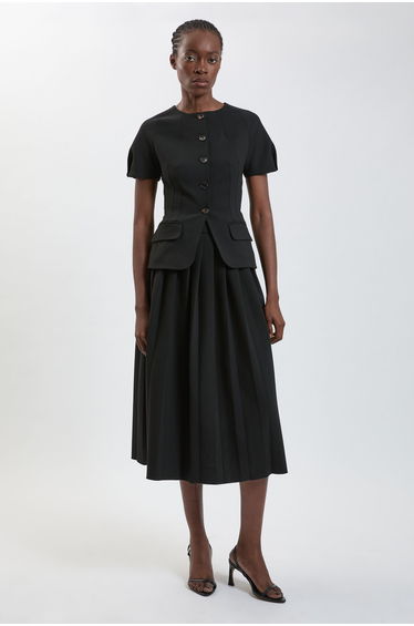 Compact Stretch Midi Dress