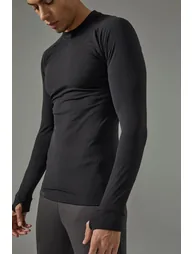 Man Active Long Sleeved High Neck Base Layer - black - 2