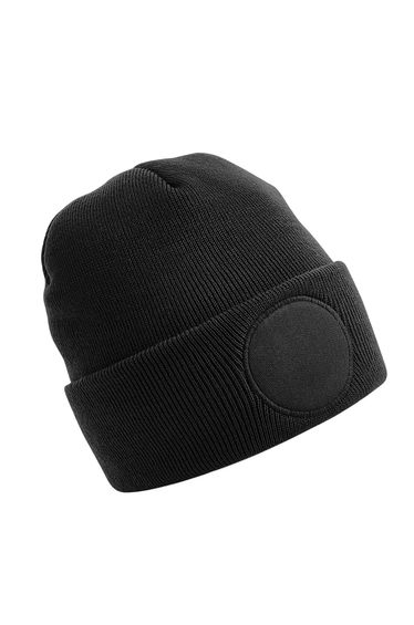 Beechfield Circular Patch Beanie - Black
