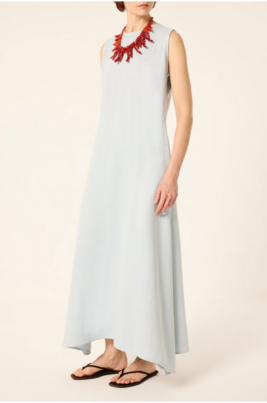 LINEN DRESS WITH LEMON