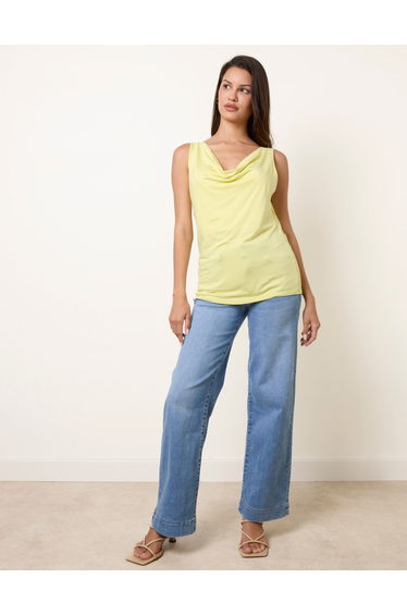 Sleeveless Cowl Neck Viscose Jersey Top