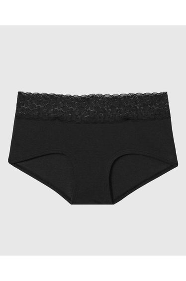 Boyshort Panty with Lace Trim