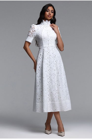 Kitsu Short Sleeve Midi Dress