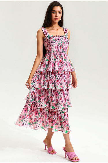 Réjane Floral Cami Backless Maxi Dress