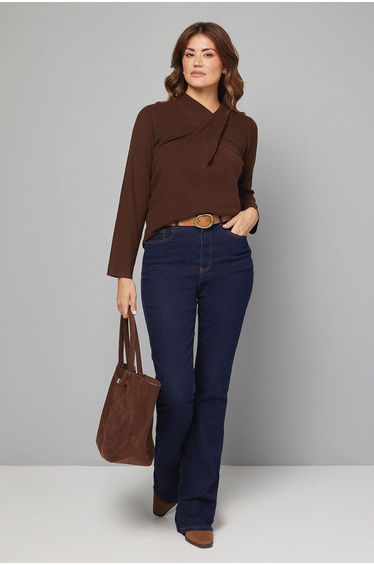 Wrap Neck Detail Jumper