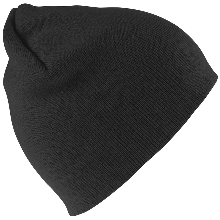 Result Pull On Soft Feel Acrylic Winter Hat - Black