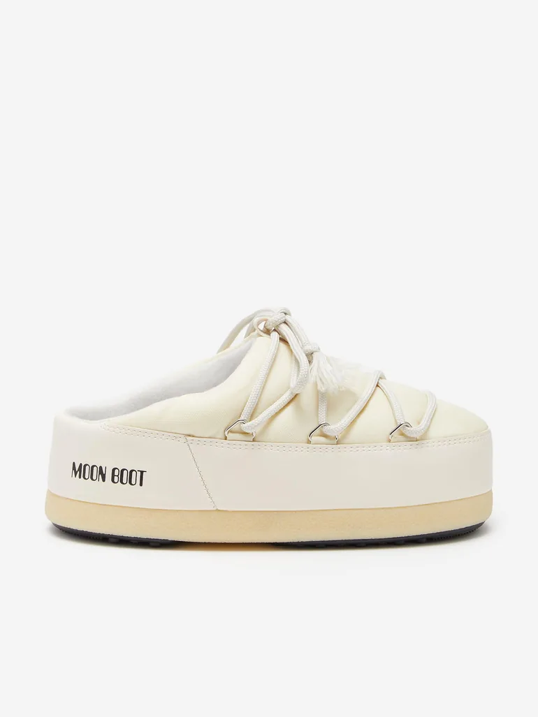 Moon Boot Kids EVX Nylon Mules in Ivory - 1