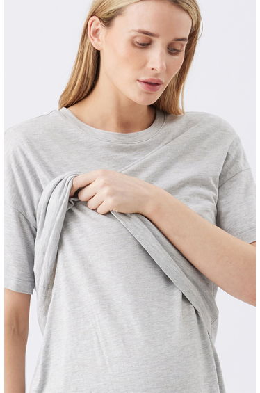 Claud Nursing Tee (Grey Marle)