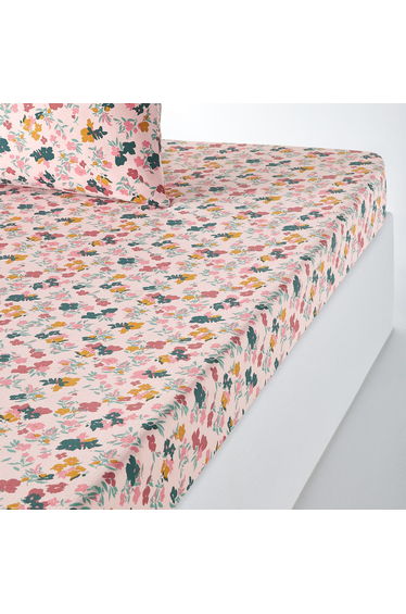 Callas Floral Washed Cotton Fitted Sheet