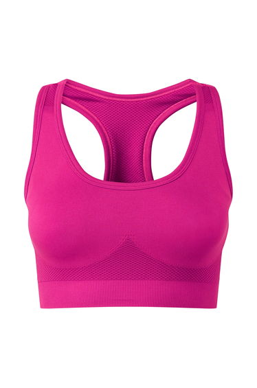 TriDri Womens/Ladies Seamless 3D Fit Multi-Sport Solid Colour Sculpt Sports Bra - Fuchsia