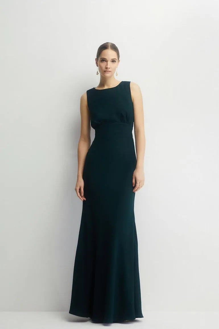 Shop Cowl Back Fishtail Bridesmaids Maxi Dress Online in Bahrain