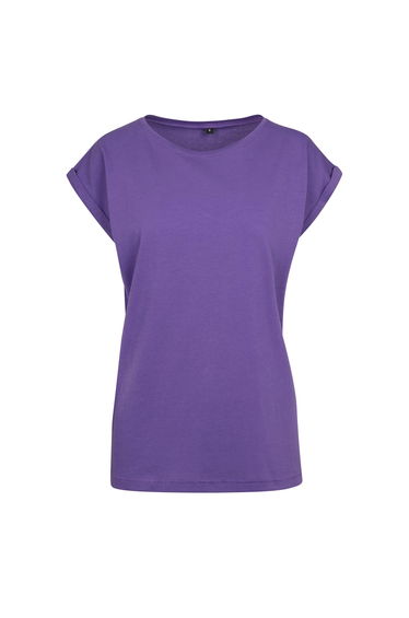 Womens/Ladies Extended Shoulder T-Shirt - Ultra Violet