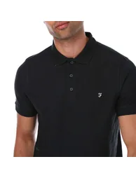 Men's Farah Cove Organic Modern Fit Polo Shirt in Blue - 2