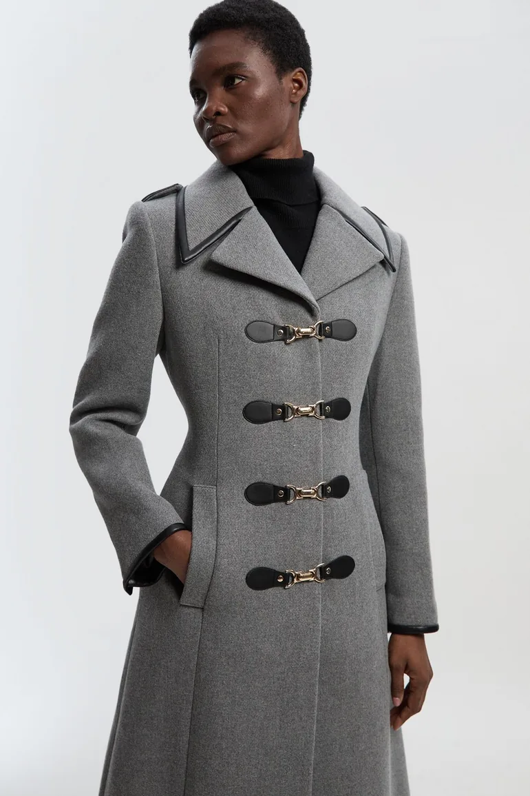 Wool Military Tailored Coat - 1