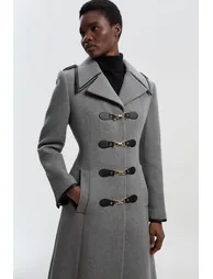 Wool Military Tailored Coat - 1