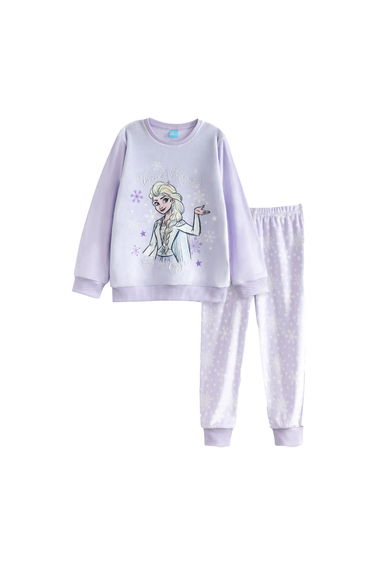 Frozen Girls Elsa Long Pyjama Set - Purple