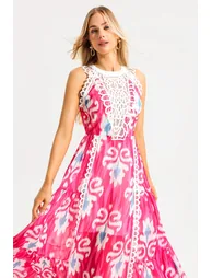 Aline Lace Sleeveless Midi Dress - 3