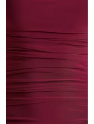 فستان كلوب ال لندن أحمر ماكسي بقصة ميرمايد بأكمام طويلة - 5