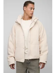 Tall Knitted Hooded Oversized Boxy Puffer Jacket