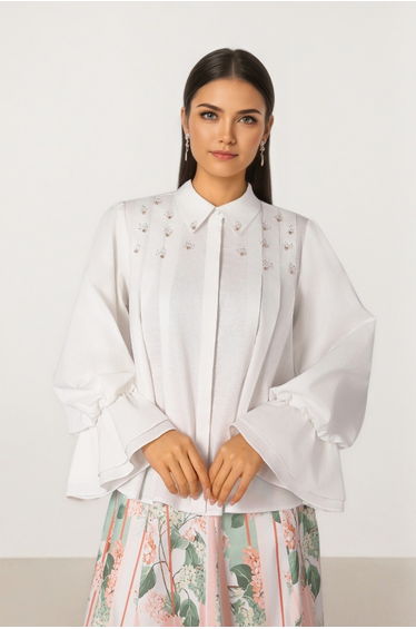 Ruffle Cuff Shirt