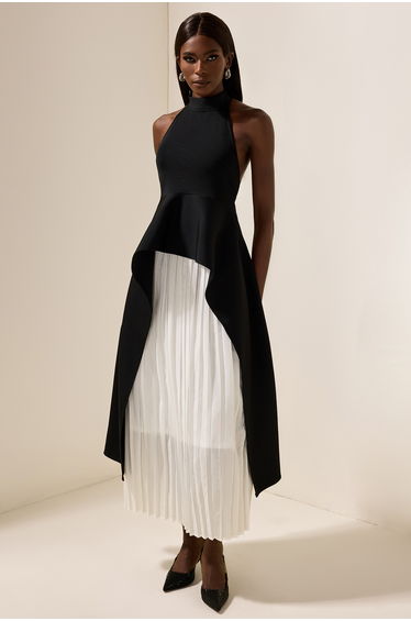 Roxane Sleeveless Backless Asymmetric Suit Dress