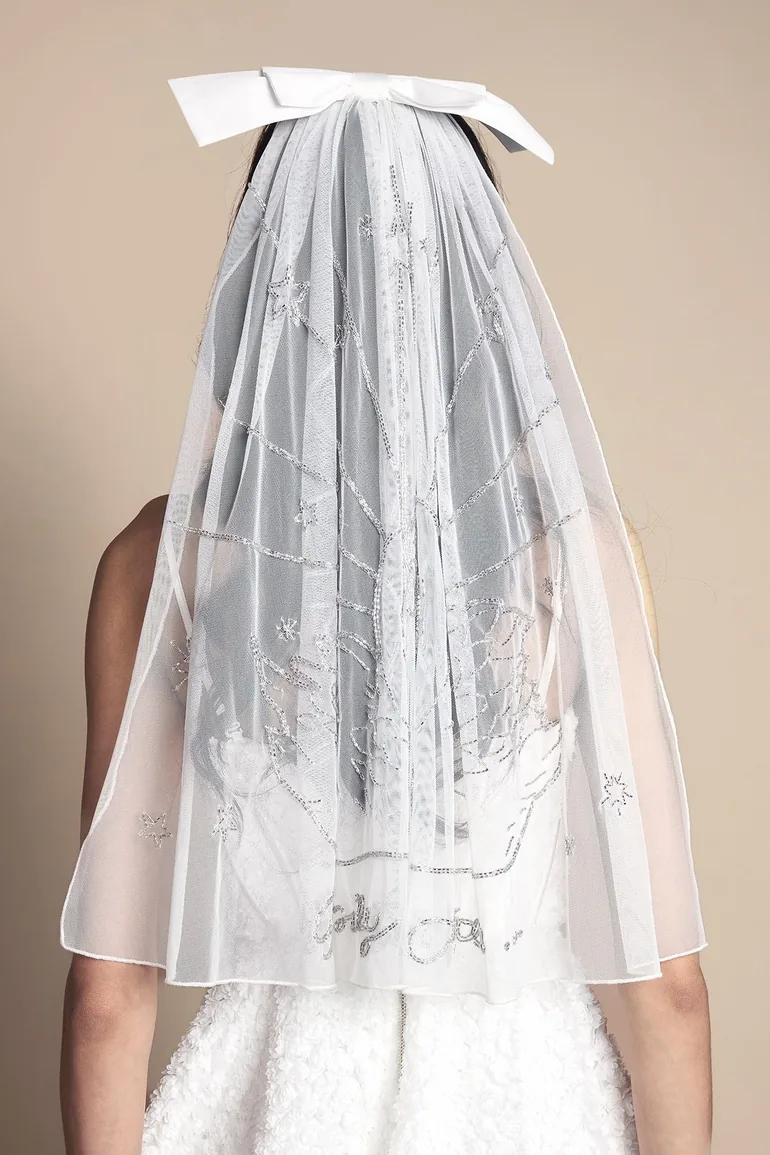 Happily Ever After Swan Veil With Bow - 1