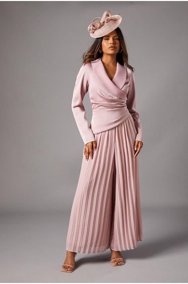 Petite Tailored Pleat Trouser Jumpsuit