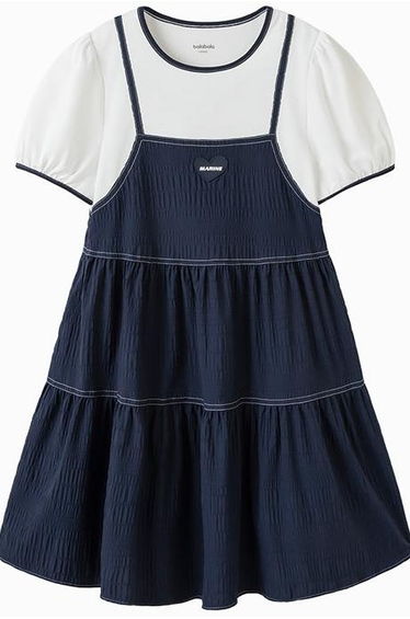 Girls' Contrast Colored Dress