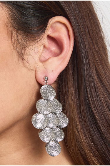 Silver Chandelier Drop Earrings - silver