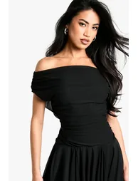 Ruched Pleated Hem Mini Dress - 3