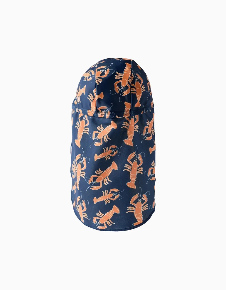 Legionnaire Swim Hat for Baby Girls 'Lobster', Blue - 2