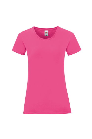 Fruit of the Loom Womens/Ladies Iconic 150 T-Shirt - Fuchsia