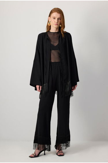 TASSELED JACKET TROUSERS SET